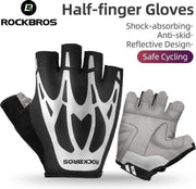 ROCKBROS Fietshandschoenen Buitensporten Mannen Vrouwen Fitness Zomer Herfst Half Vinger/ ROCKBROS gants de cyclisme Sports de plein air hommes femmes Fitness été automne demi doigt gants de cyclisme réfléchissants
