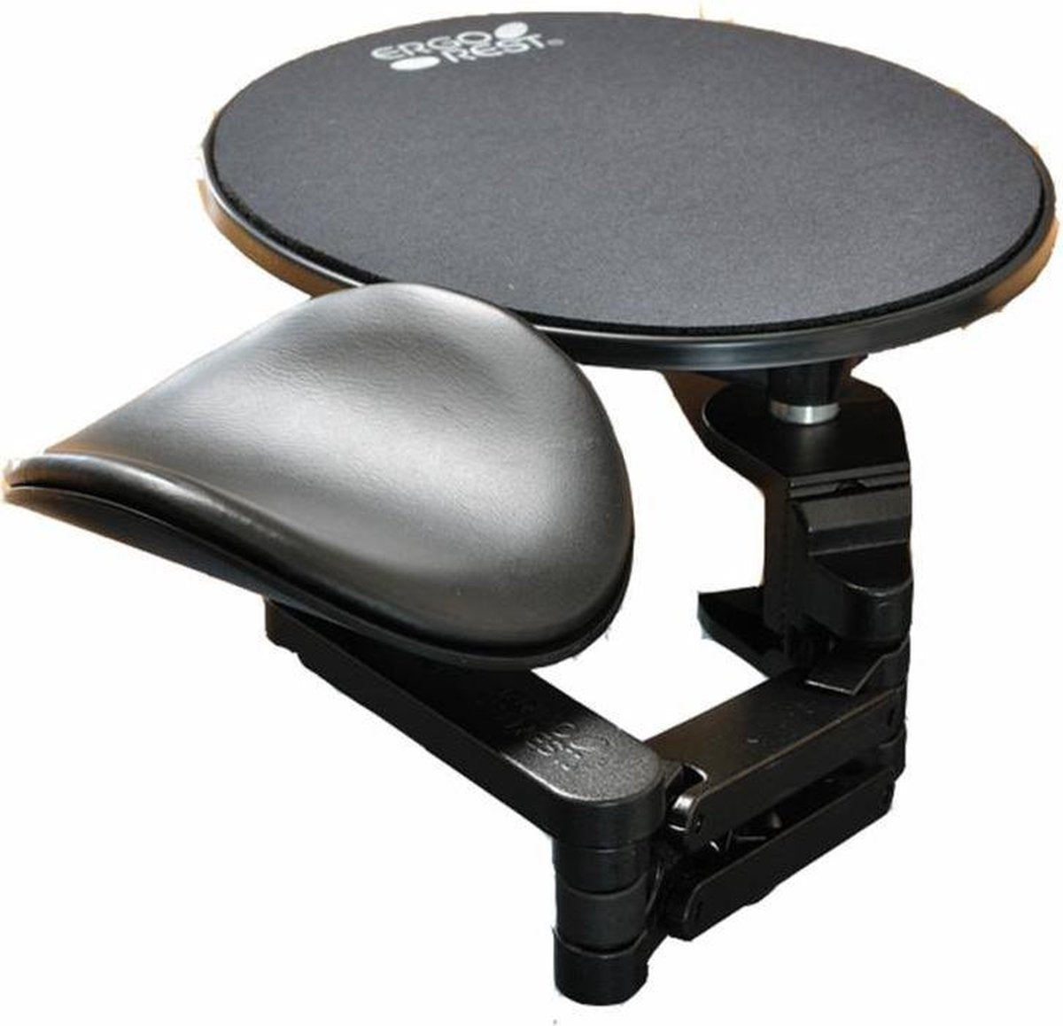 Ergorest met muispad en 13 cm armschelp zwart