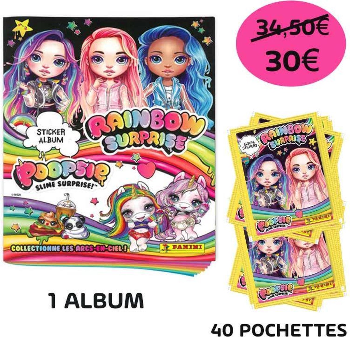 PANINI - POOPSIE - 1 ALBUM + 40 POCHETTES - PROMO PACK