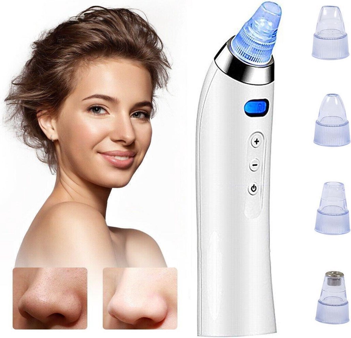 A&K Premium Blackhead Remover Vacuüm - Mee-eter Verwijderaar - Inclusief 4 Opzetstukken