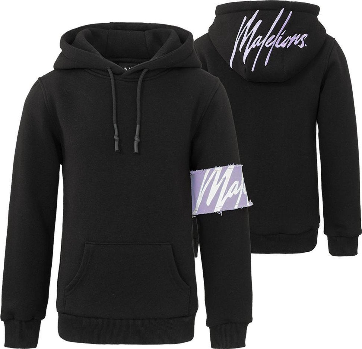 Malelions Junior Captain Hoodie - Black/Purple