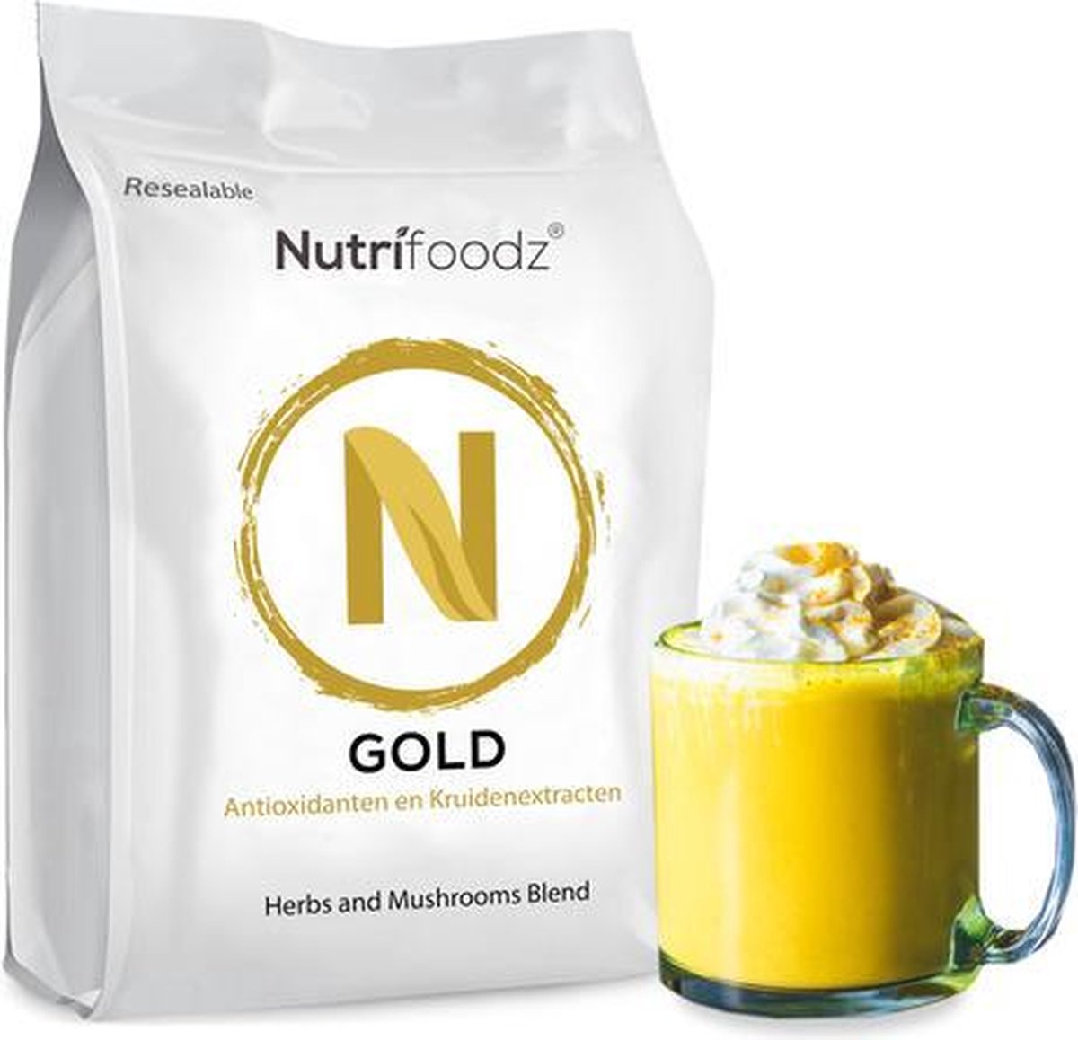 Nutrifoodz Gold® - Golden Milk-thee - 100% Vegan - 60 porties