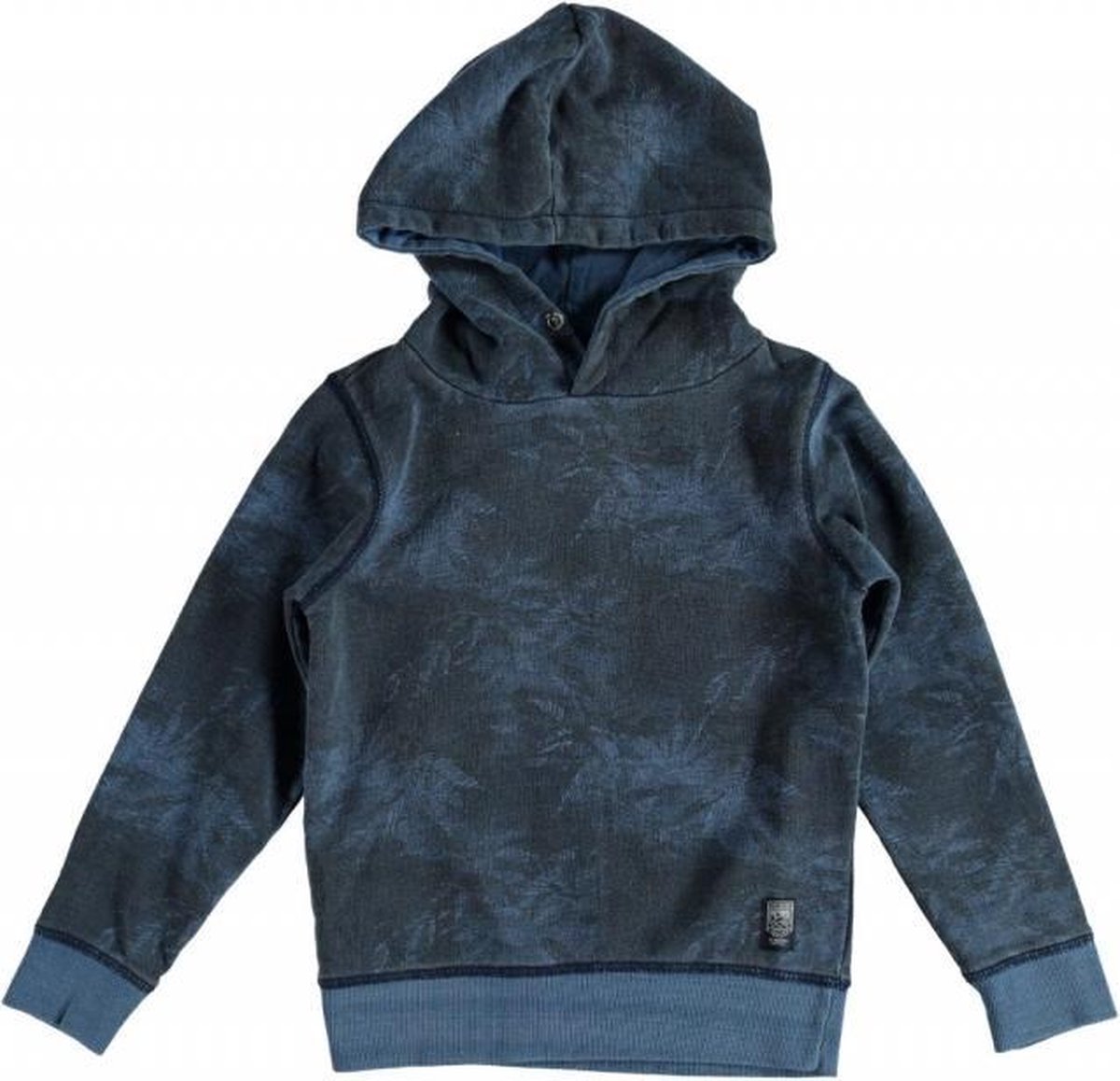 Petrol blauwe sweater hoodie Maat - 128