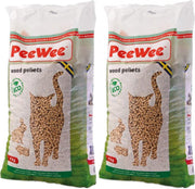 Peewee Houtkorrels Kattenbakvulling - 2 x 9  kg (18 kg