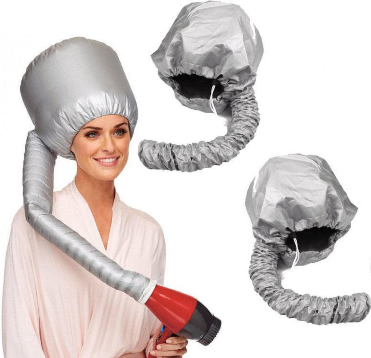 HMerch™ Haardroogkap - Efficiënt je haar drogen - Haardroger - Haar droog kap - Droogkap - Haardroger Muts - Zilver