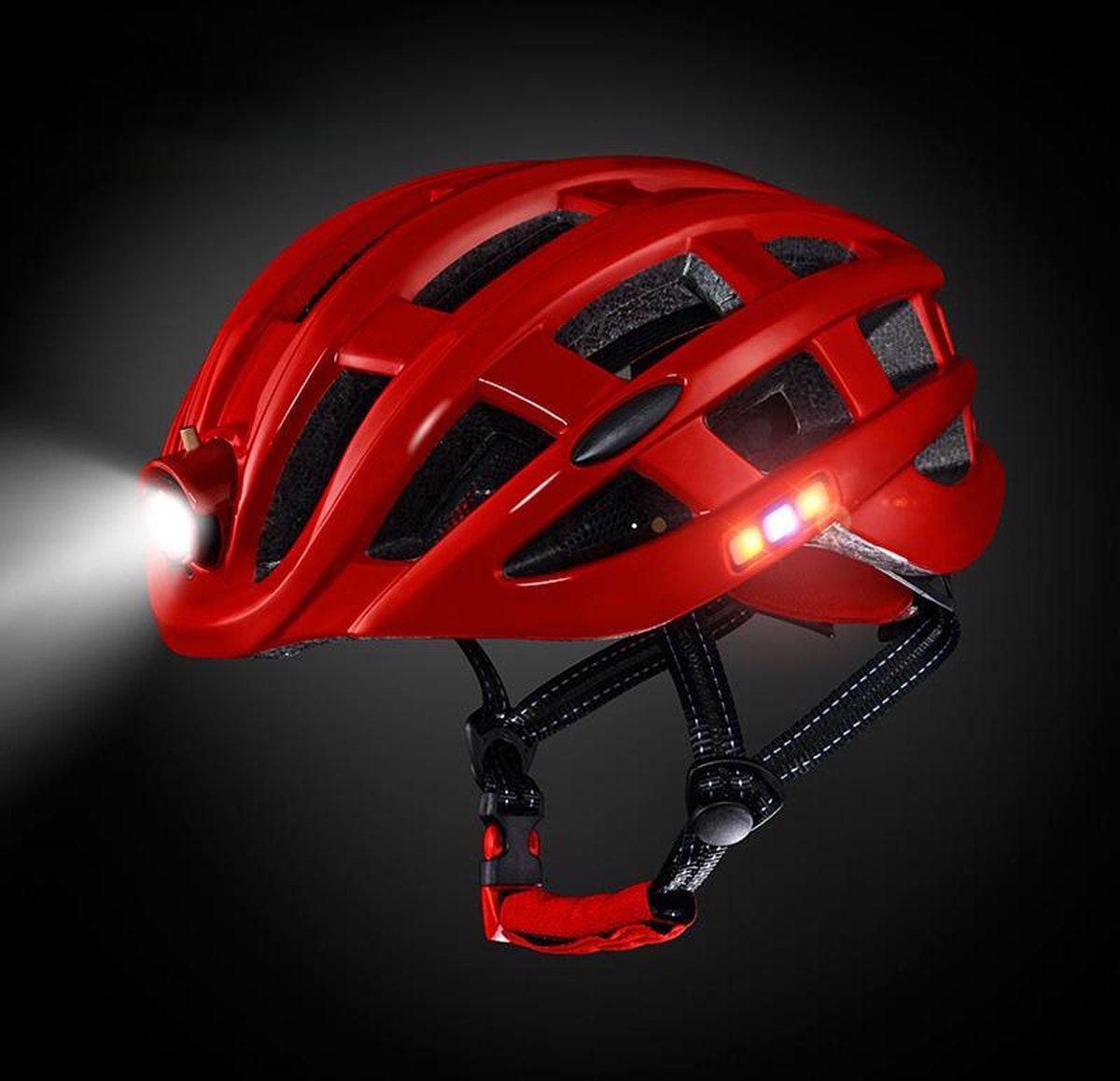 TBG Licht Fietshelm Fiets Ultralight Helm Integraal gegoten Mountain Road Fiets MTB Helmen Veilig Mannen Vrouwen 57-62cm Red