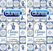 Durex Classic Jeans Hollandse stijl - Condooms met extra glijmiddel - 2 x 12 stuks