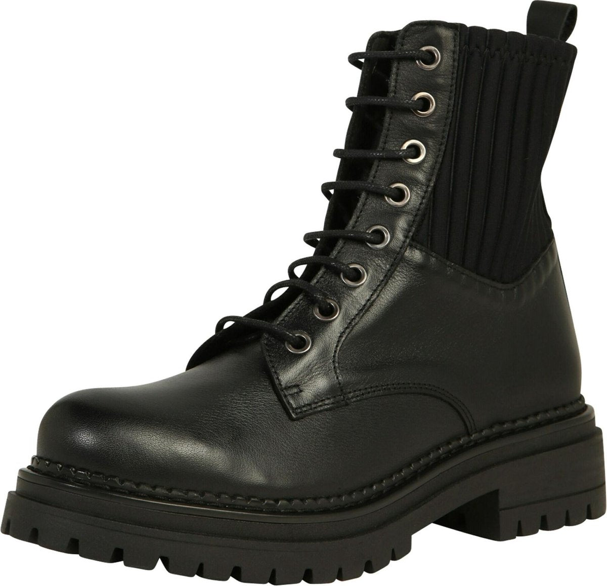 Ca Shott veter boots dames zwart leer