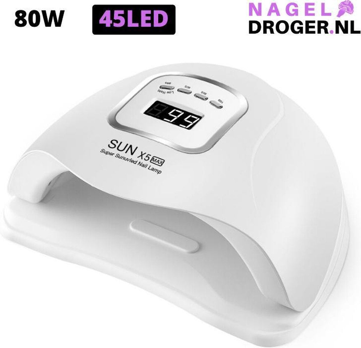 80W LED Professionele nageldroger voor Gelnagels 45 LEDs