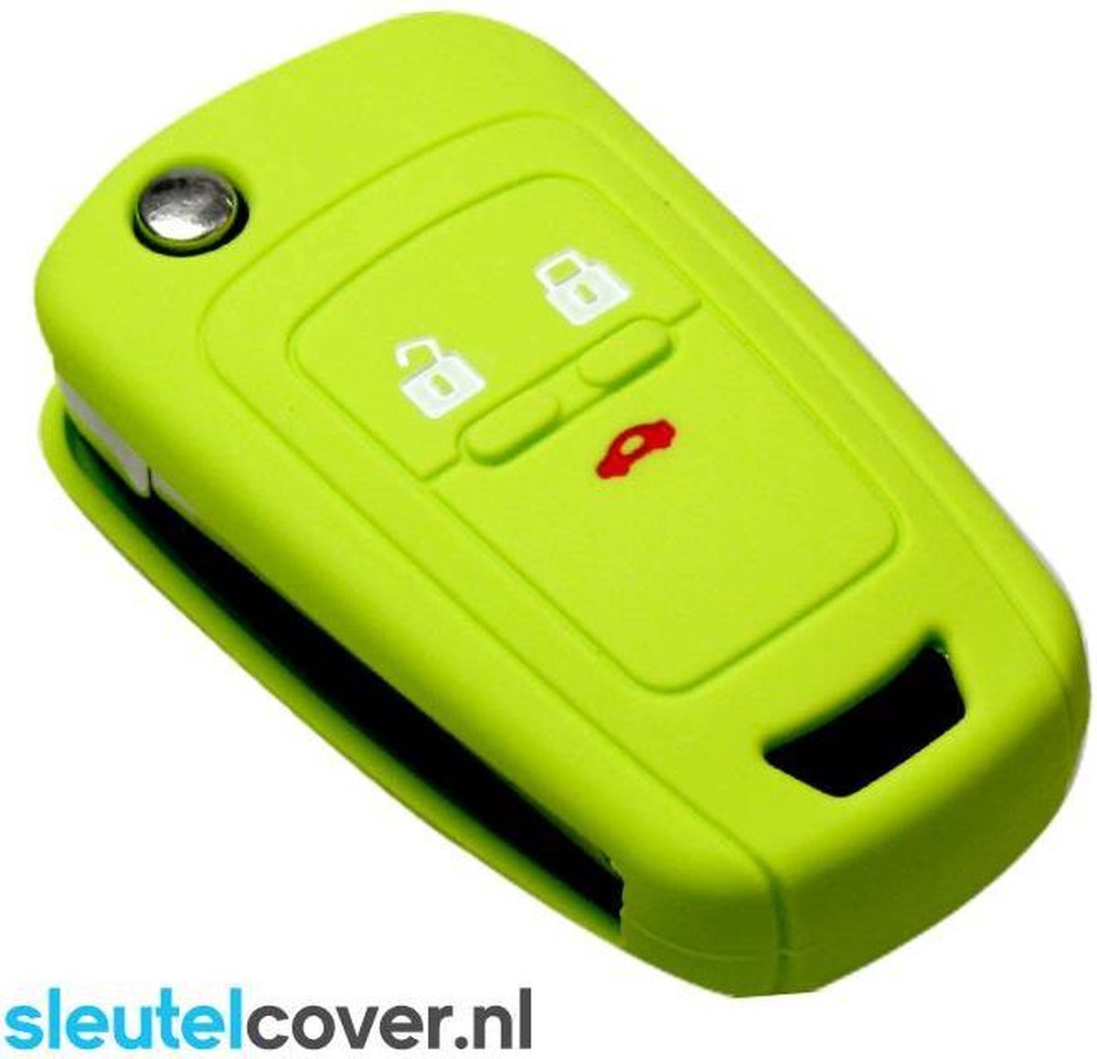 Chevrolet SleutelCover - Lime groen / Silicone sleutelhoesje / beschermhoesje autosleutel