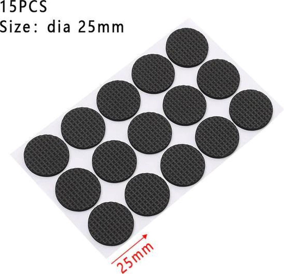 Gadgetpoint | Meubelvilt | Meubelonderzetters | Anti slip | Zelfklevend | Rond 15 stuks 2.5cm