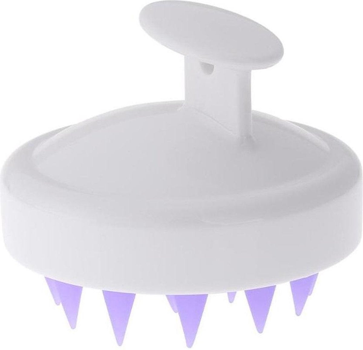 Glamza Massage Kam - Silicone Scalp Massaging Comb - Wit