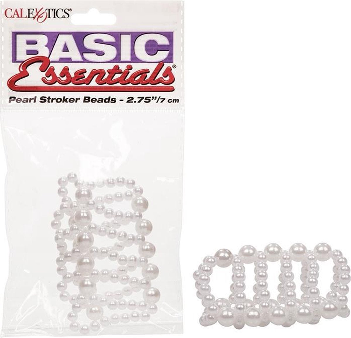Basic Essentials® Pearl Stroker Beads - 2.75 - Cock Rings -