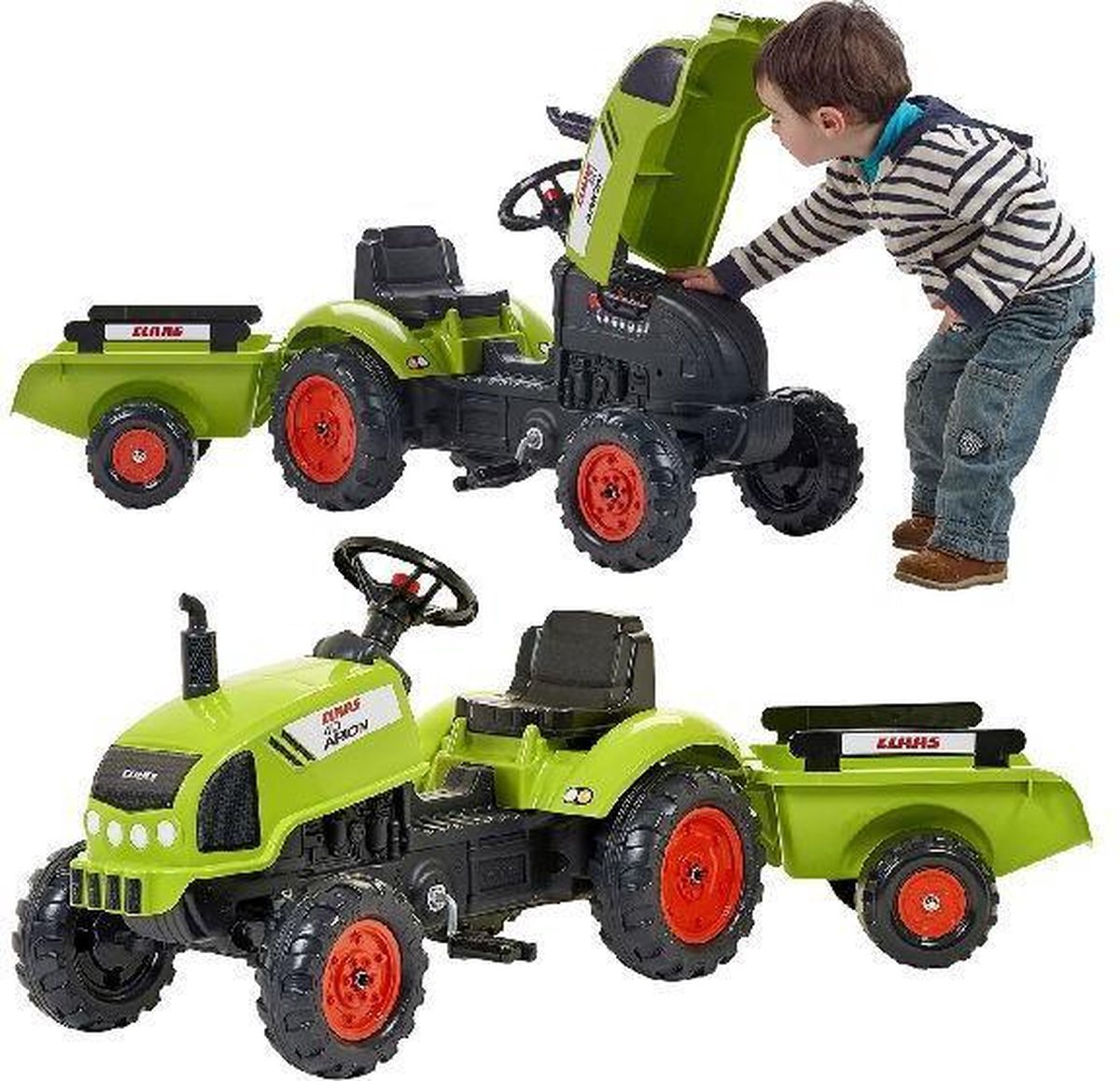 Falk Claas Tractor Arion 410 Tractor + Aanhanger 2-5