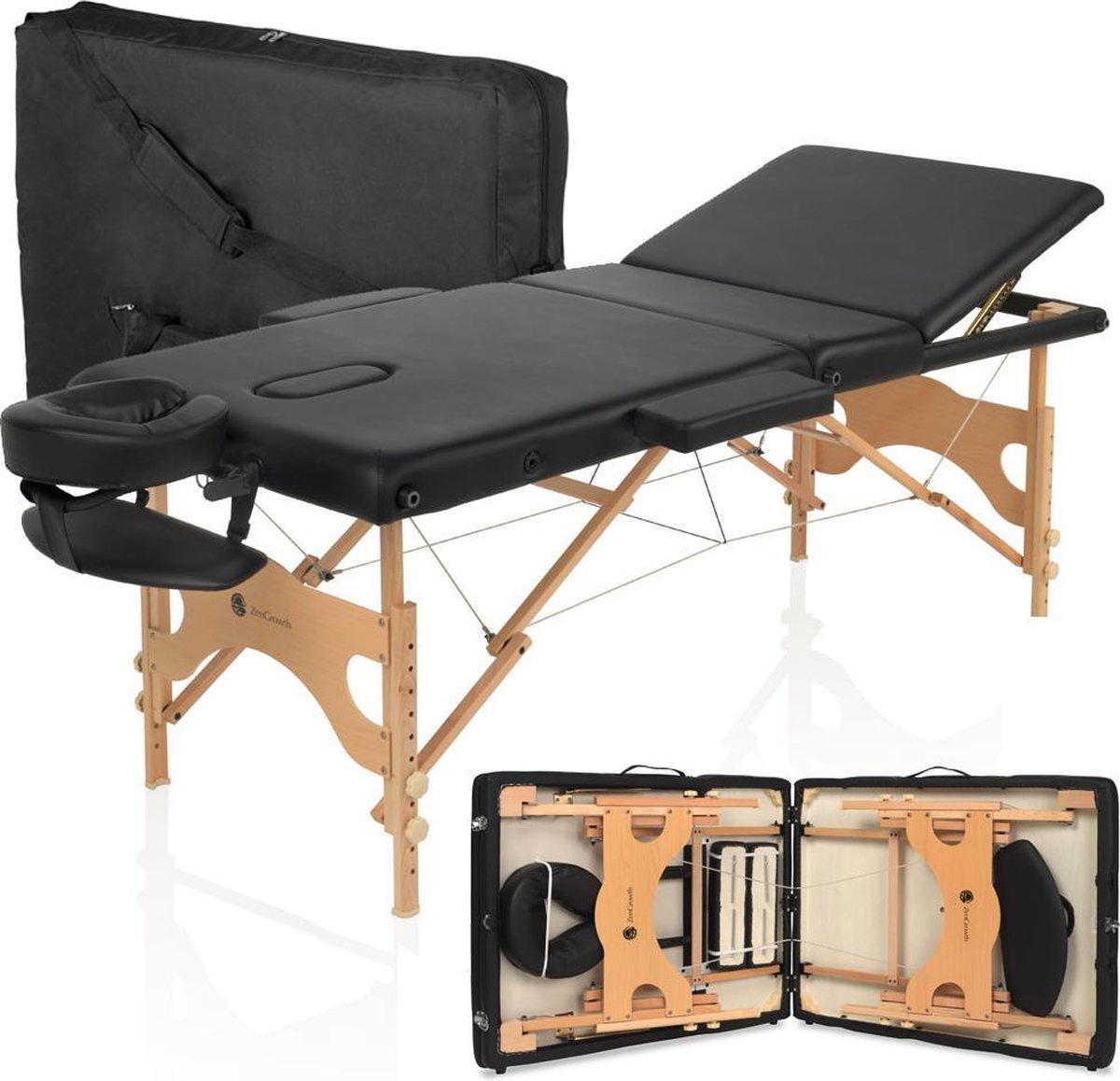 ZENGROWTH Massagetafel Economy Zwart