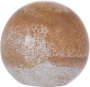 J-Line Presse Papier Laag Glas Beige Small