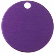 Hondenpenning Rond met gat groot violet | 1 zijde graveren | Ø 32 mm