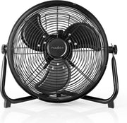 Vloerventilator | 30 cm | Stepless Fan Speed | Kantelbaar | Oplaadbaar | USB-A | Zwart