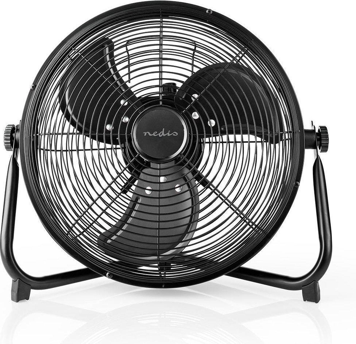 Vloerventilator | 30 cm | Stepless Fan Speed | Kantelbaar | Oplaadbaar | USB-A | Zwart