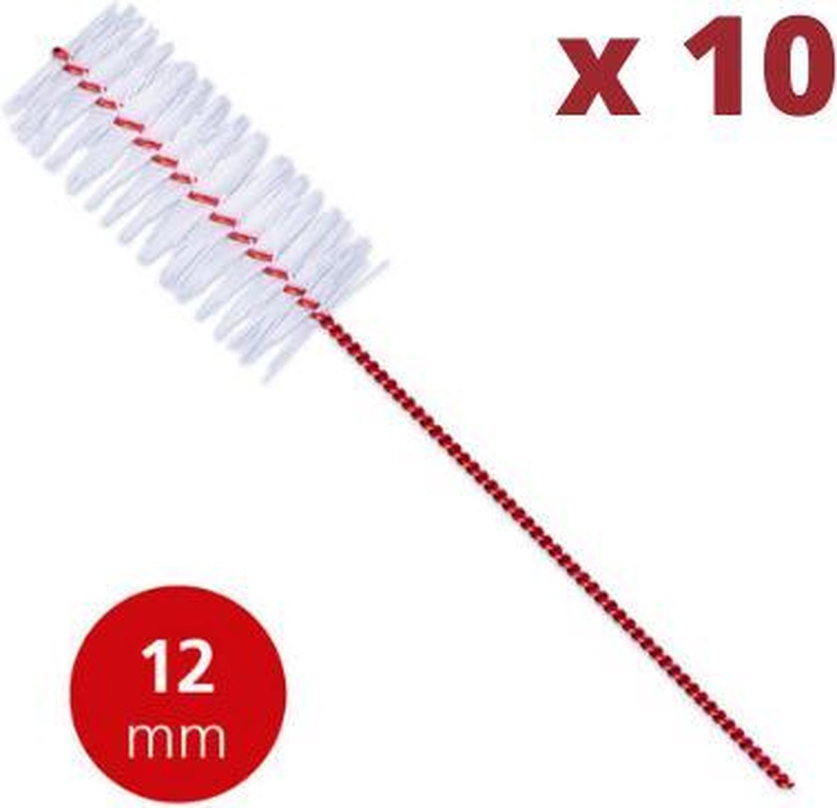 Lactona Interdentaal Ragers - XX-Large 12mm - Donkerrood - 2 gripzak x 5 stuks - Voordeelpakket