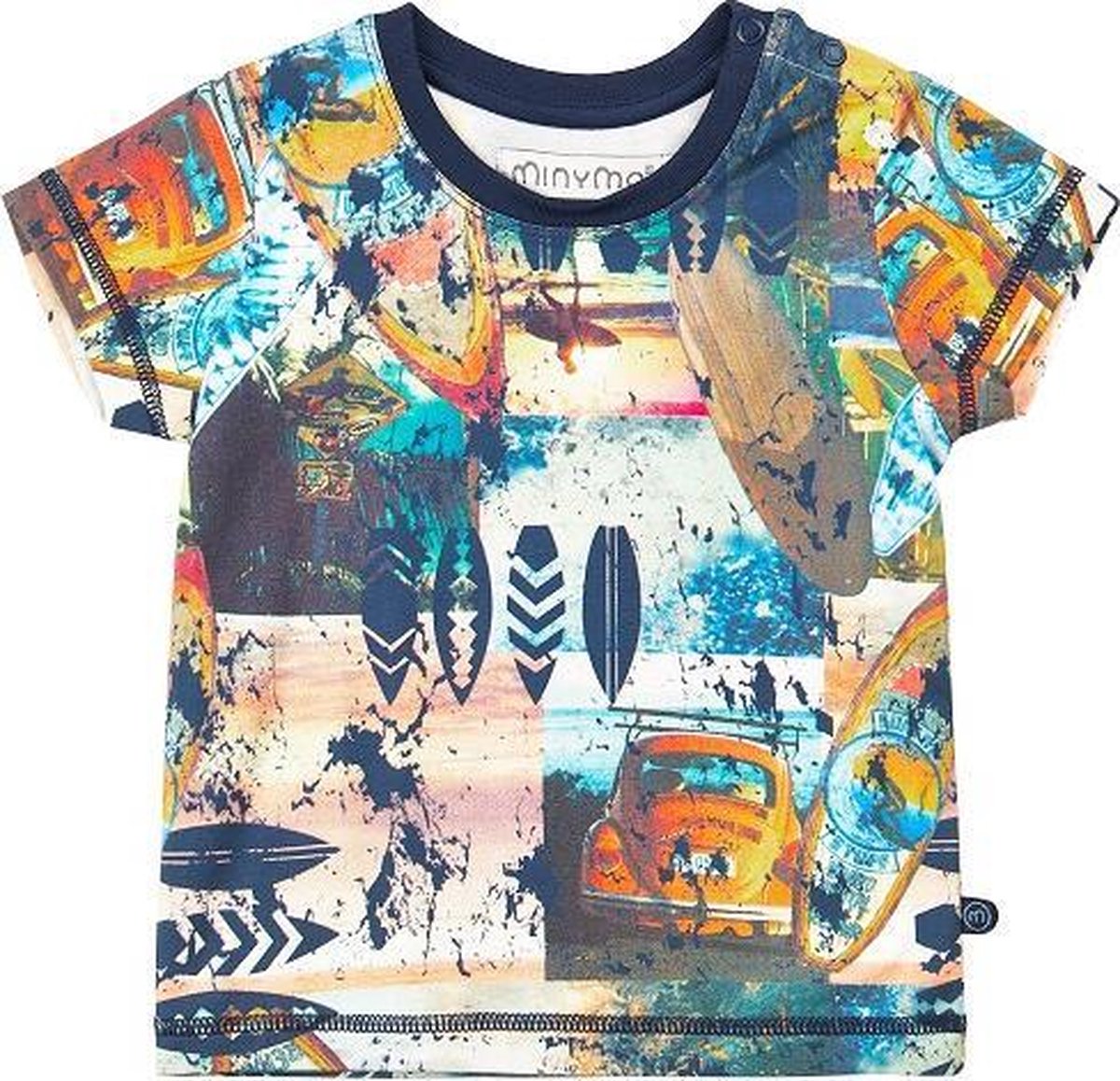 Minymo - jongens T-shirt - surfers - Maat 74