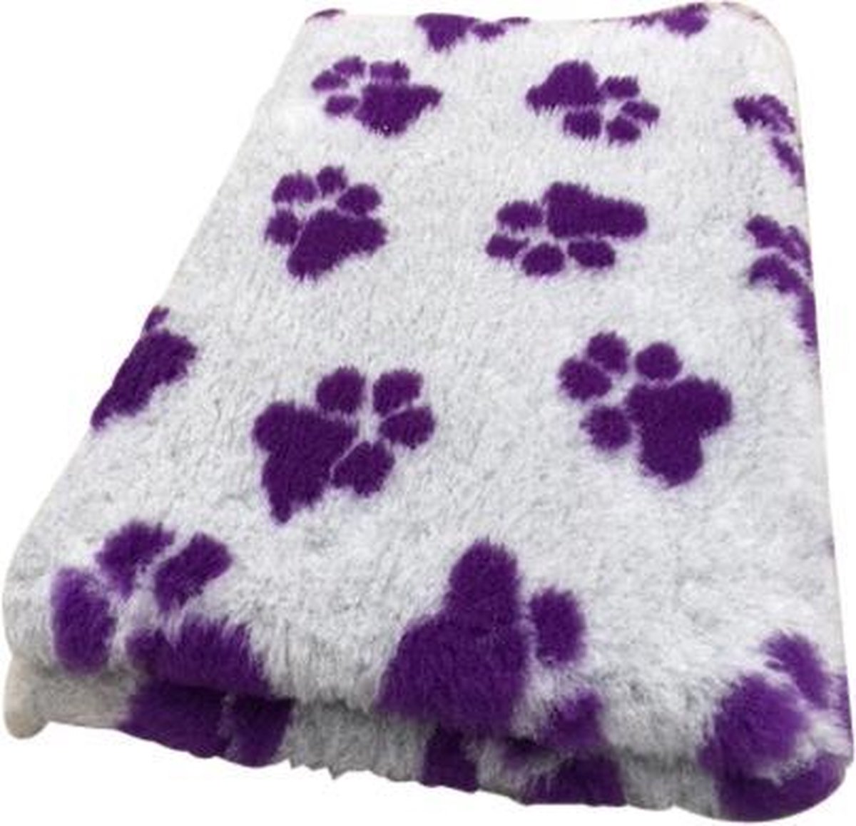 Vetbed Dierenmat Dierenkleed Xtra Soft - 2 kleur Big Paw- Grijs Paars latex anti-slip 100 * 75 cm