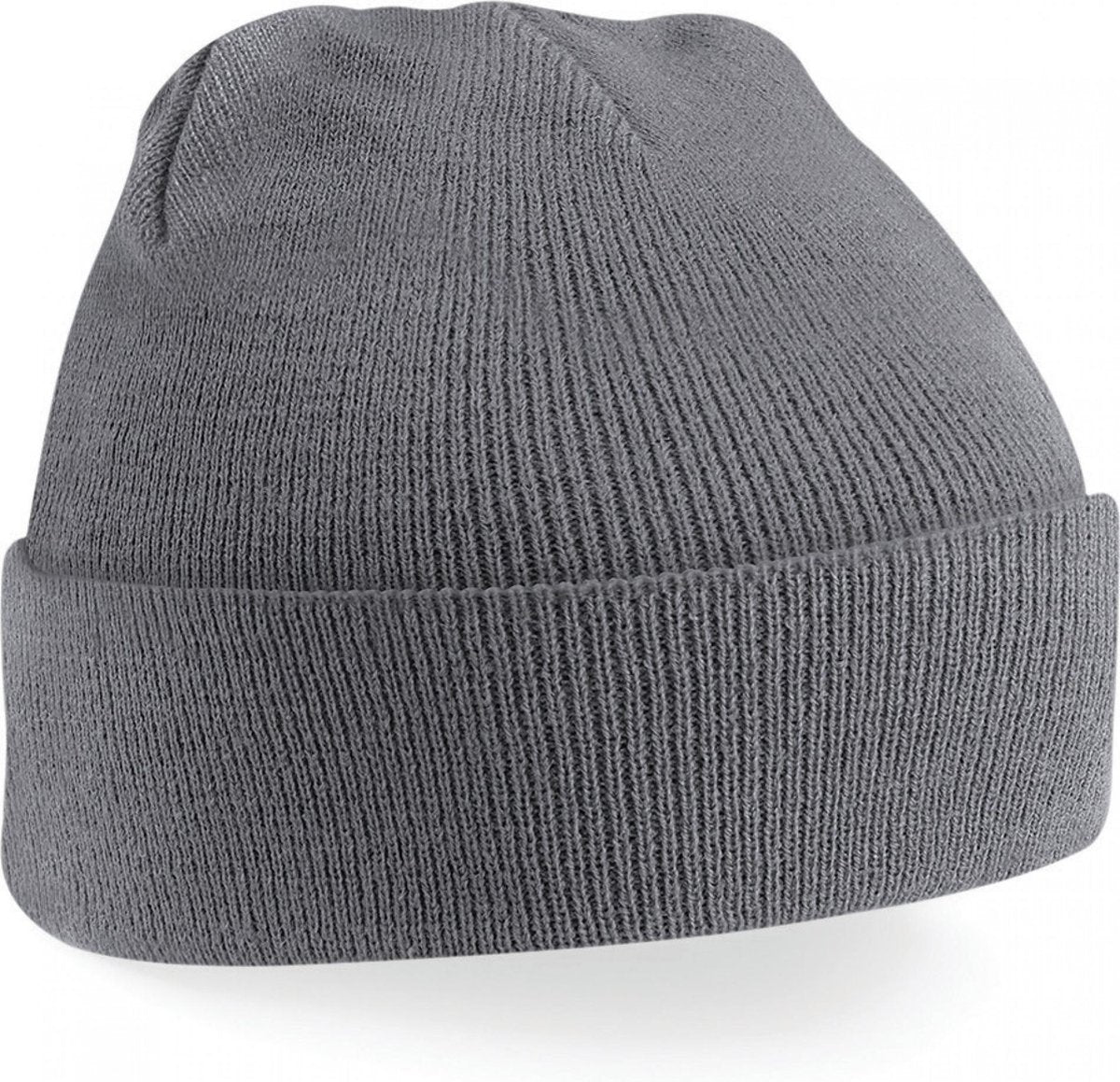 wintermuts grapithe grey| klassieke gebreide muts in 30 verschillende kleuren| tweelaags gebreid