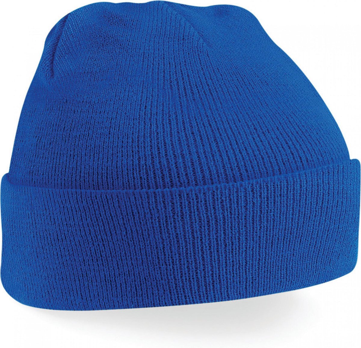 wintermuts bright royal| klassieke gebreide muts in 30 verschillende kleuren| tweelaags gebreid