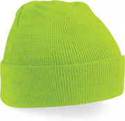 wintermuts lime green | klassieke gebreide muts in 30 verschillende kleuren| tweelaags gebreid