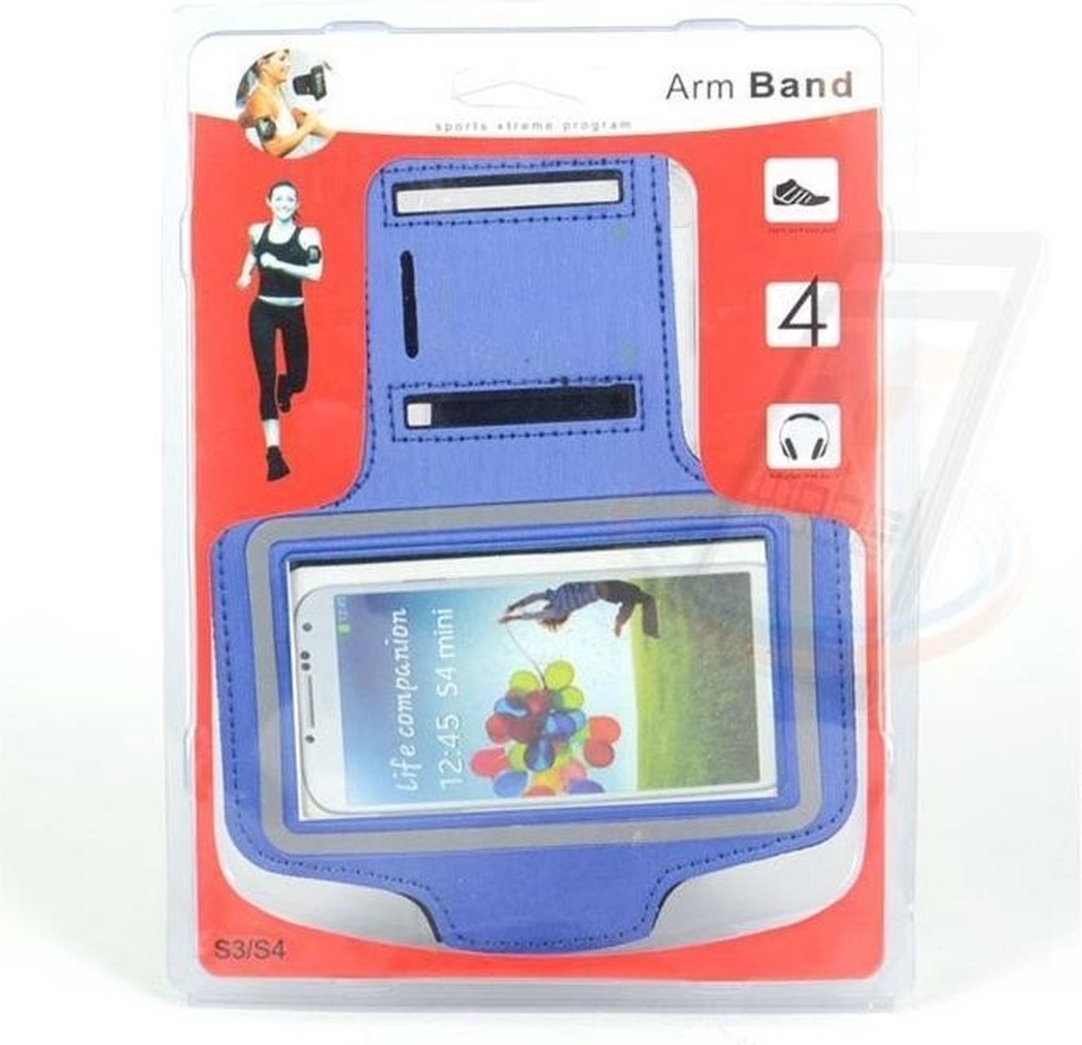Samsung Galaxy S4 - i9505 - Sportief Armband - Donker blauw