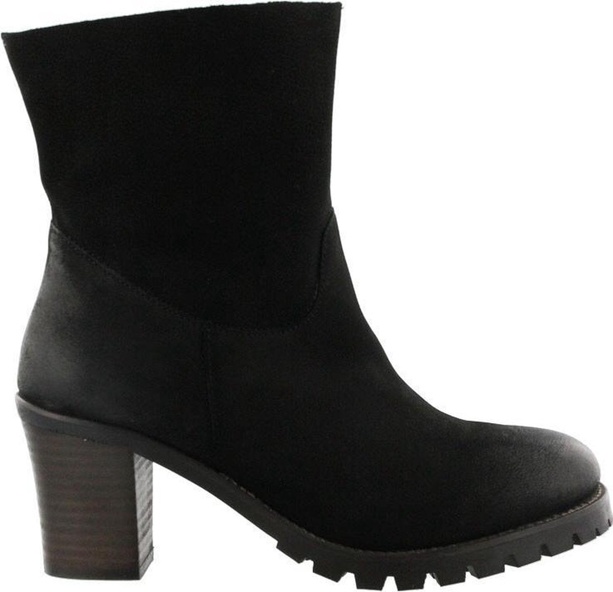 SPM Navarra Snow Ankle Boot - Dames  Enkellaars met Hak - Zwart - Maat: 36