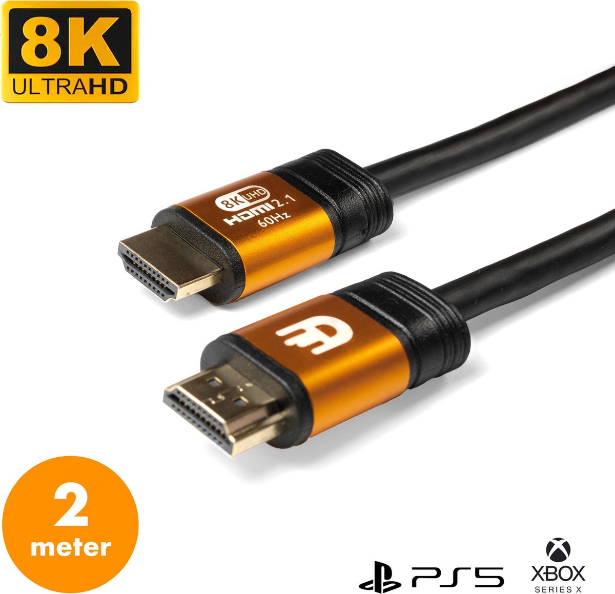 Drivv. Premium HDMI Kabel 2.1 - Ultra HD High Speed 8K - HDMI 2.1 - HDMI naar HDMI - Xbox Series X & PS5 HDMI Kabel - HDMI Kabel 2 Meter - PlayStation 5