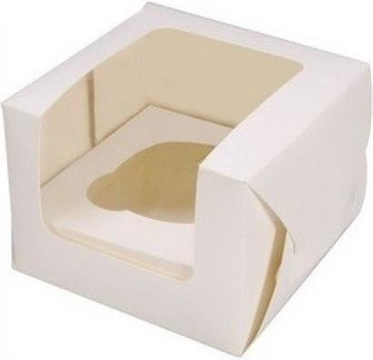 BrandNewCake Cupcake Doosje 1 Wit (incl. tray met venster) 3st.