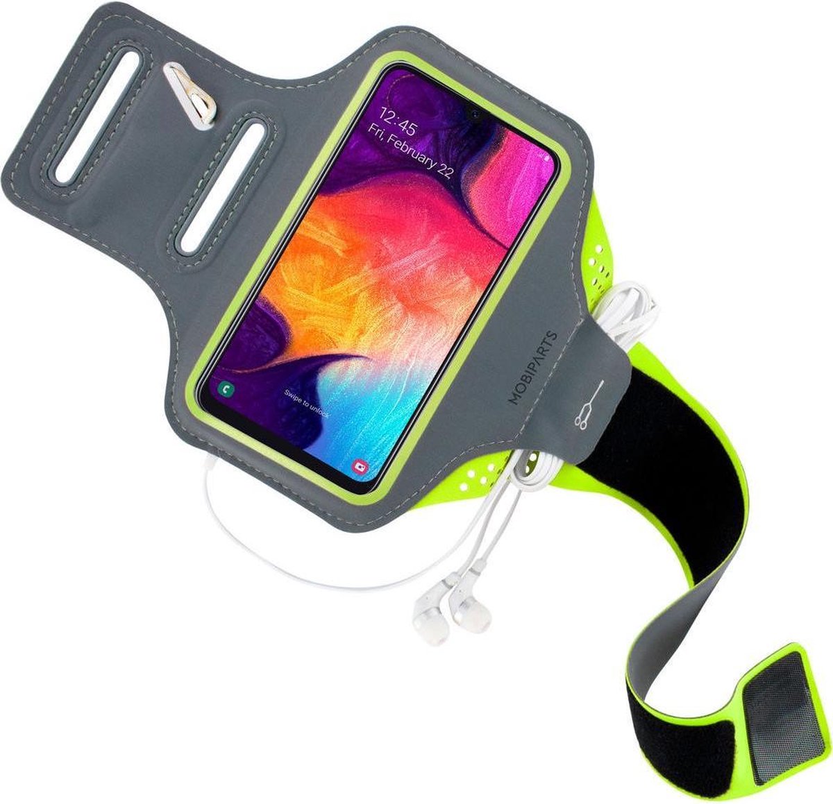 Mobiparts Comfort Fit Sport Armband Samsung Galaxy A40 Groen