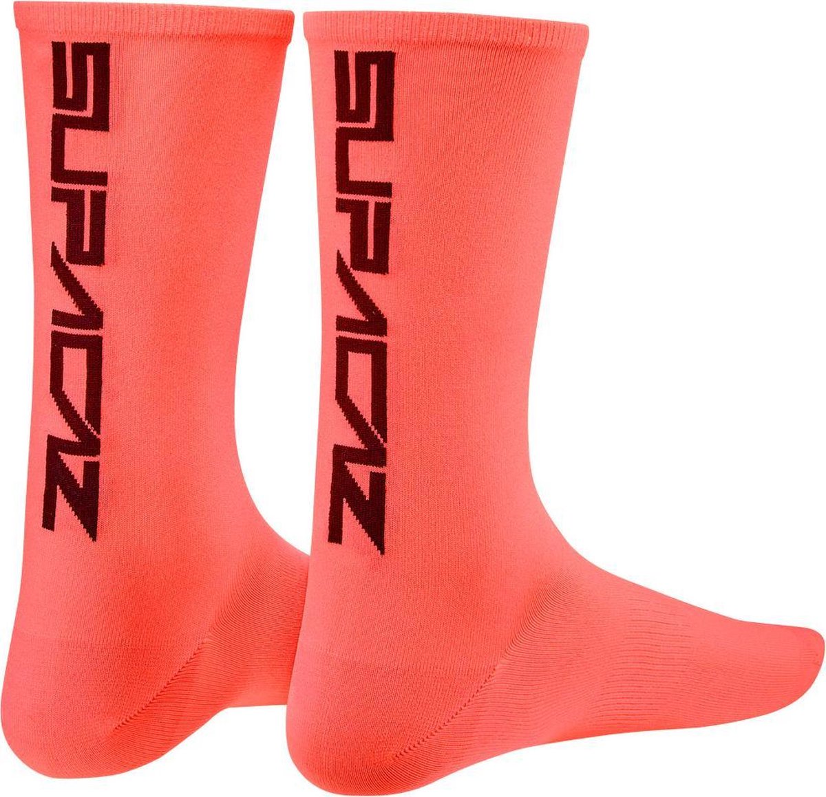 Supacaz Socks SUPASOX STRAIGHT UP SL Coral/Black Size 43-47