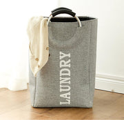 TDR - opvouwbare hand geweven Oxford stoffen wasmand - 42 liter - Grijs