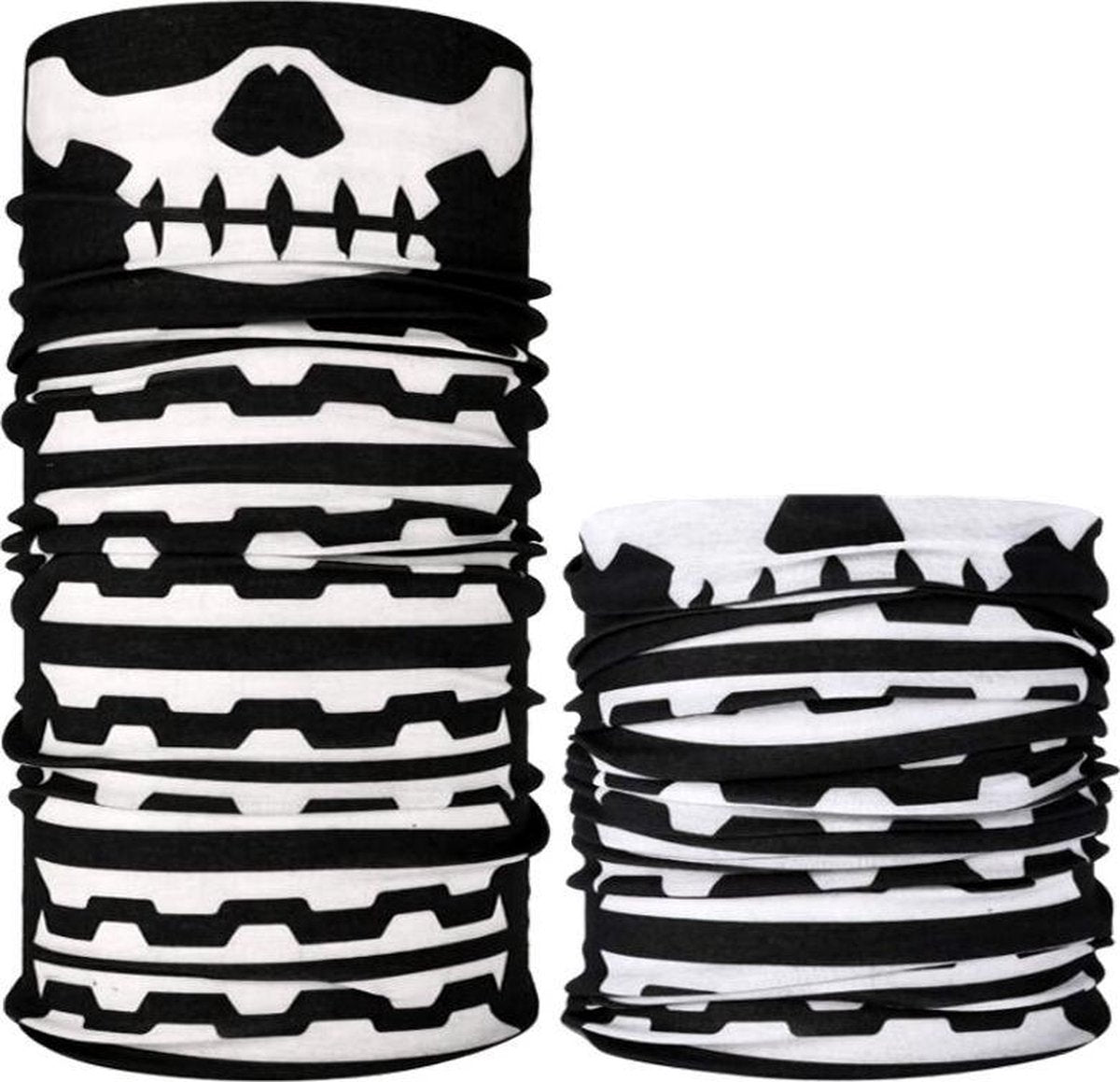 Fako Fashion® - Microfiber Faceshield - Bandana - Nekwarmer - Sjaal - Skull & Bones