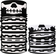 Fako Fashion® - Microfiber Faceshield - Bandana - Nekwarmer - Sjaal - Skull & Bones