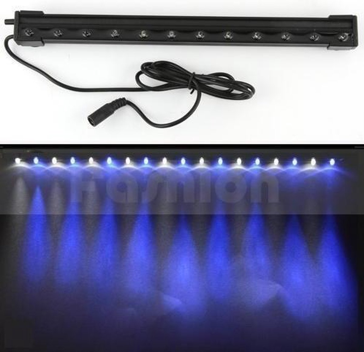 Aquarium LED luchtgordijn BLAUW-WIT 47cm