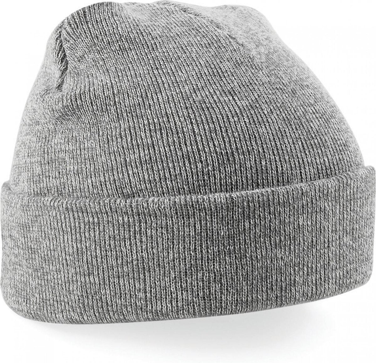 Schaatsmuts Heather Grey | klassieke gebreide muts in 30 verschillende kleuren| tweelaags gebreid