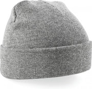 Schaatsmuts Heather Grey | klassieke gebreide muts in 30 verschillende kleuren| tweelaags gebreid