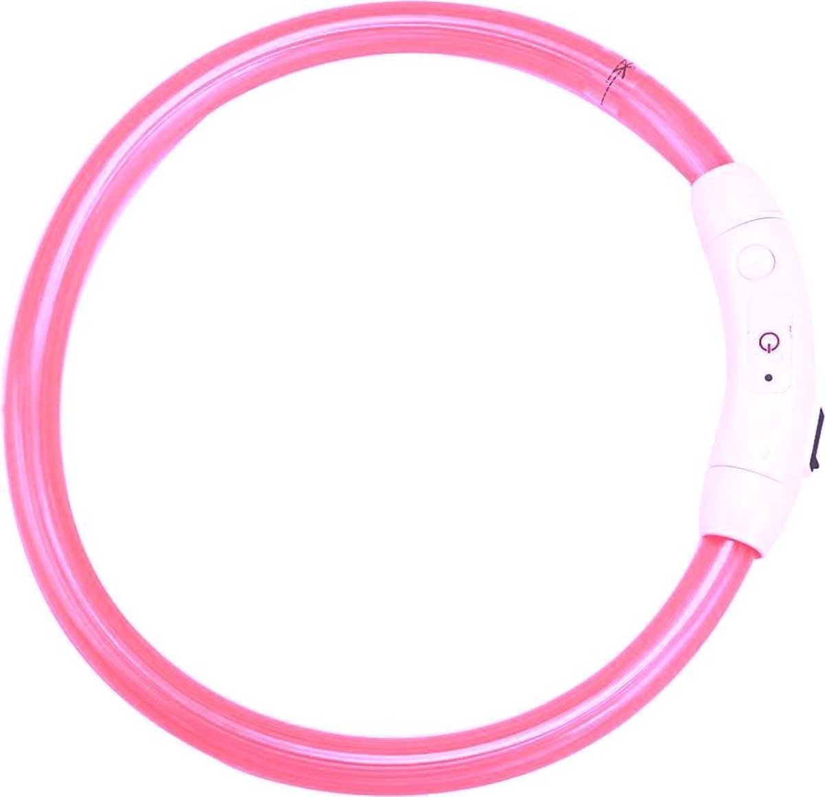 Pakketexpert Hondenhalsband LED licht - Roze - Micro USB Oplaadbaar