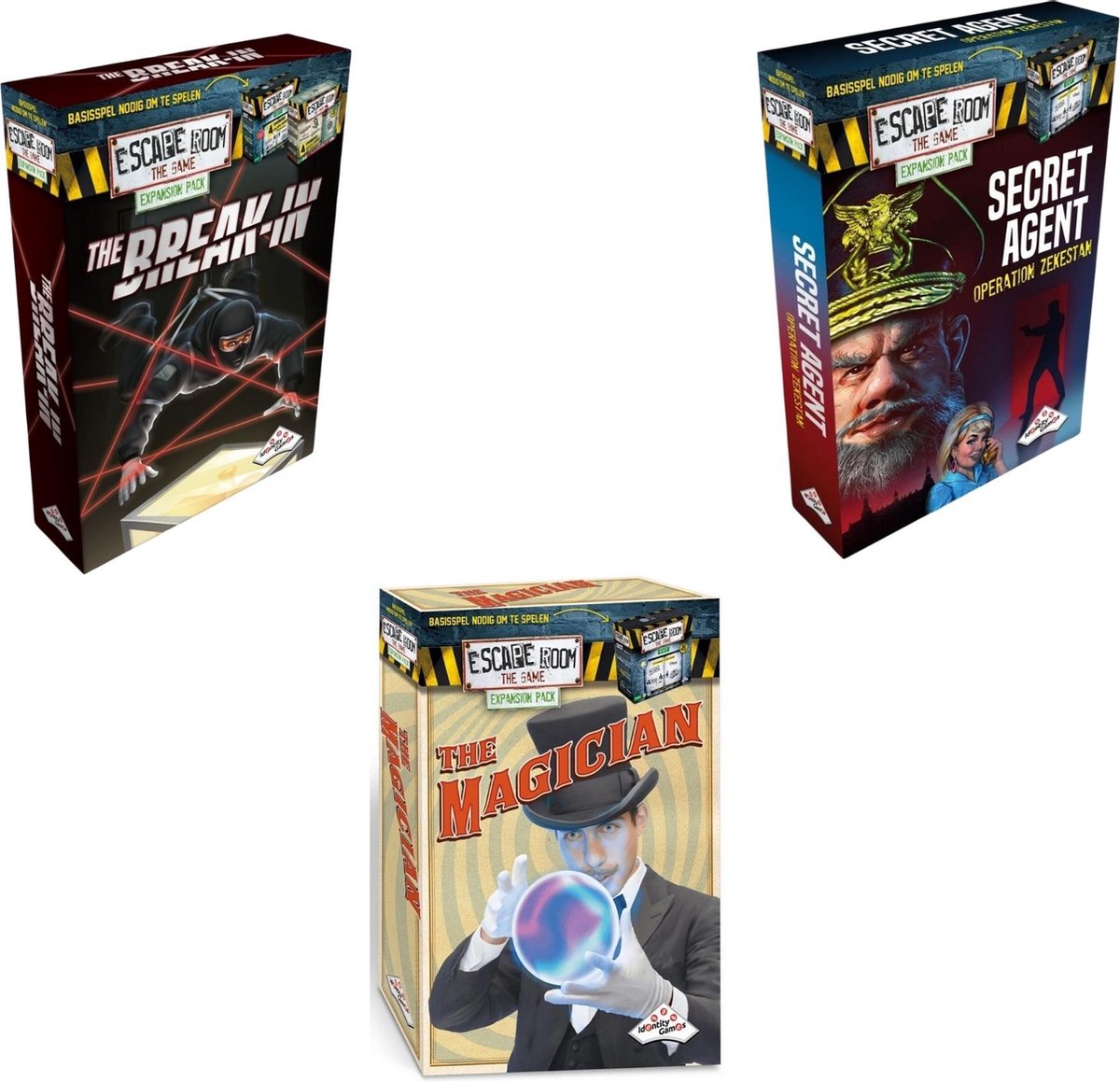 Escape Room Uitbreidingsbundel - 3 Stuks - The Magician & The Break-in & Secret Agent