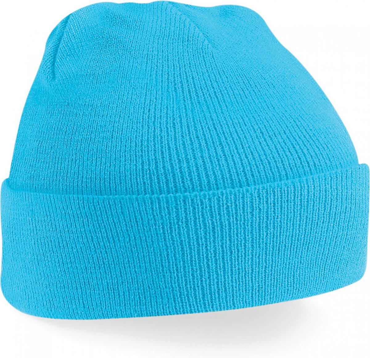 Schaatsmuts Surf Blue| klassieke gebreide muts in 30 verschillende kleuren| tweelaags gebreid