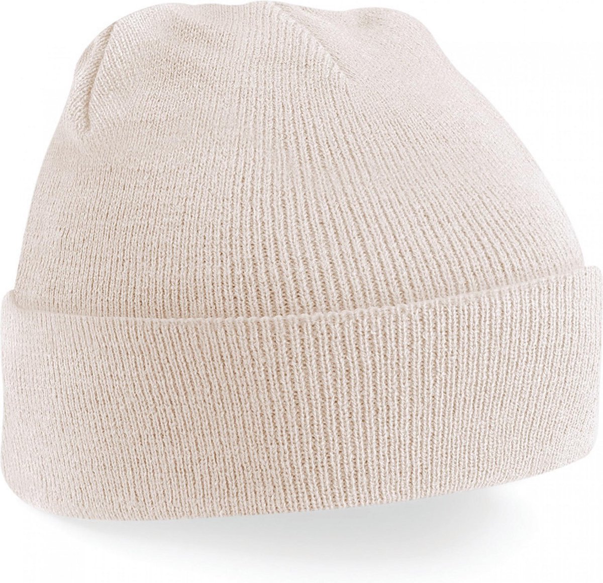 wintermuts sand| klassieke gebreide muts in 30 verschillende kleuren| tweelaags gebreid
