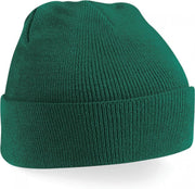 wintermuts Bottle Green| klassieke gebreide muts in 30 verschillende kleuren| tweelaags gebreid