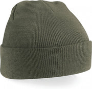 wintermuts olive green| klassieke gebreide muts in 30 verschillende kleuren| tweelaags gebreid