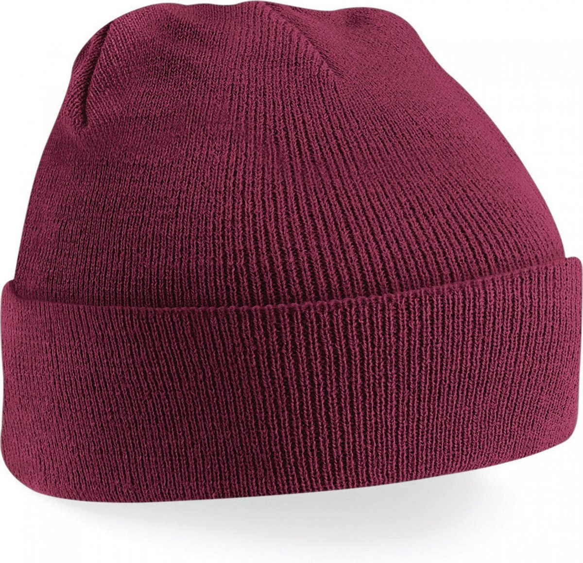 wintermuts Burgundy| klassieke gebreide muts in 30 verschillende kleuren| tweelaags gebreid