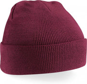 wintermuts Burgundy| klassieke gebreide muts in 30 verschillende kleuren| tweelaags gebreid