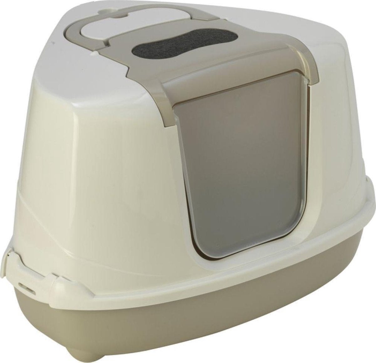 Moderna Flip Hoekkattenbak - Beige - 56 x 45 x 39 cm